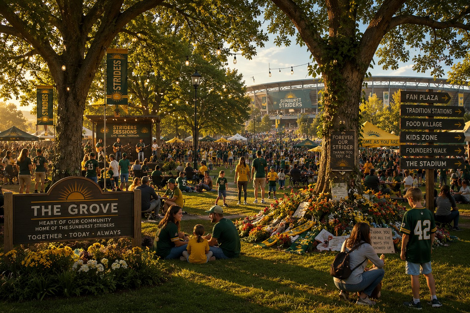 The Grove — surrounding fan/community district
